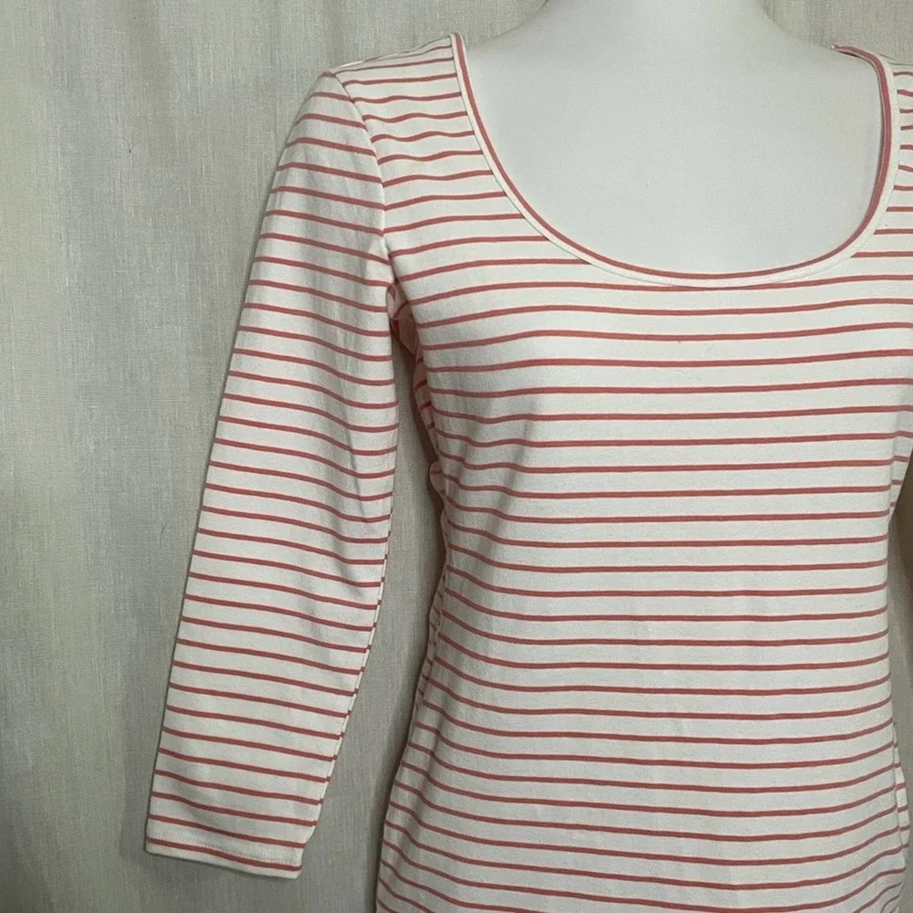 Forever 21 White & Coral Stripe Bodycon Dress - Picture 8 of 16